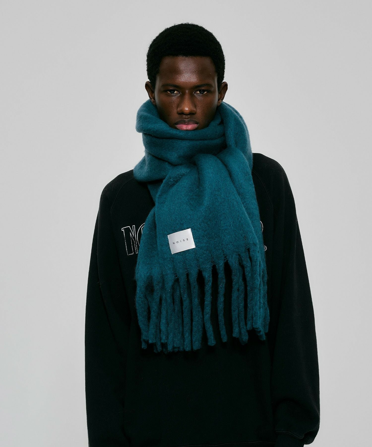 追加⑤】【MEN】ボリュームフリンジマフラー*グリーン*＜NMA-G25