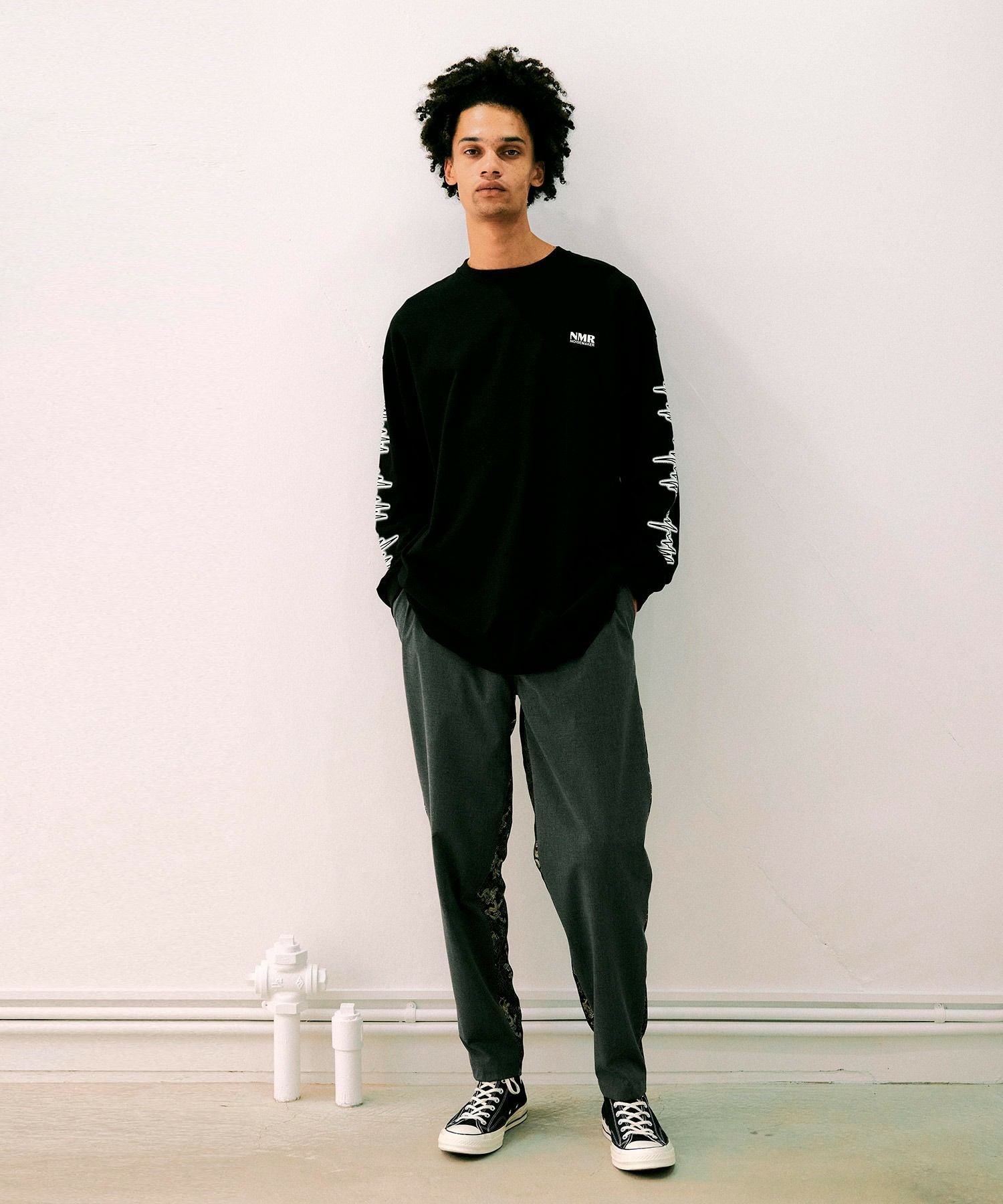 無地×ドラゴンジャガード織パンツ*チャコールグレー*＜NMA3-MP87