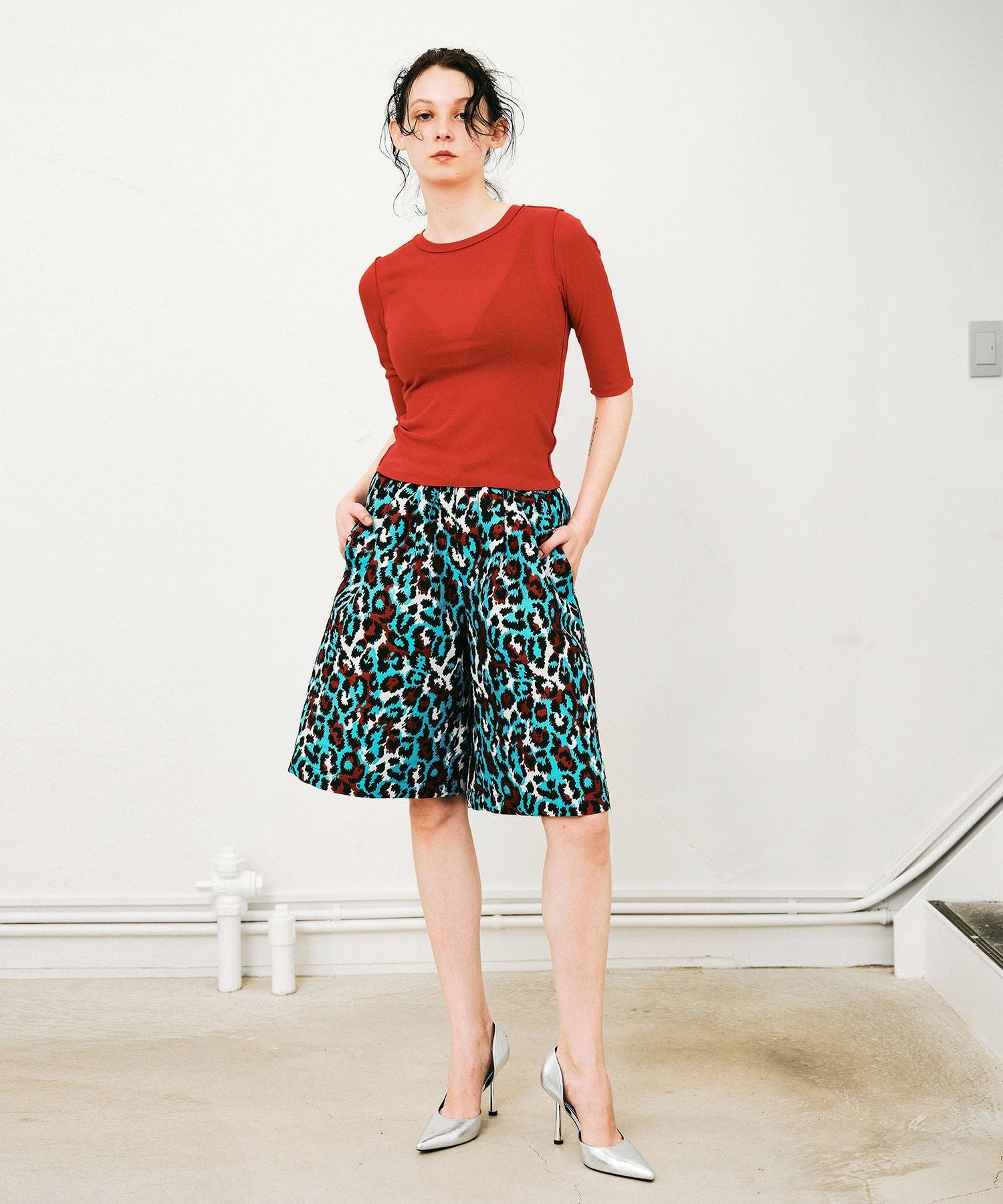 UNITED ARROWS レオパード ジャガード ショート パンツ 新品 レオパードジャガード ショートパンツ UNITED ARROWS TOKYO